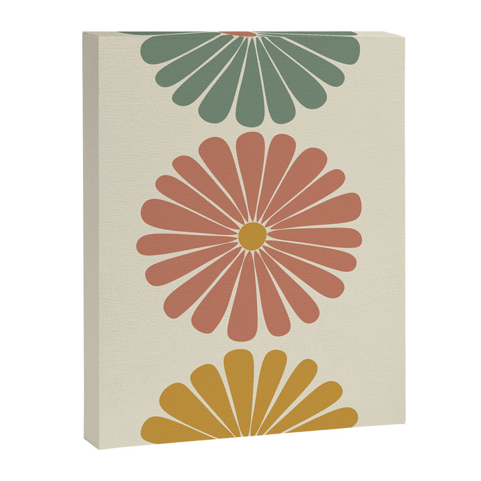 Retro Summer Daisies I Canvas Print Gallery Image 1