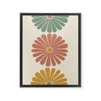 Retro Summer Daisies I Framed Canvas Print Gallery Image 6