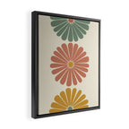 Retro Summer Daisies I Framed Canvas Print Gallery Image 2