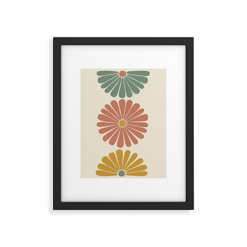 Retro Summer Daisies I Framed Art Print Gallery Image 5