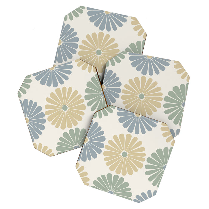Retro Summer Daisies II Coaster Gallery Image 1