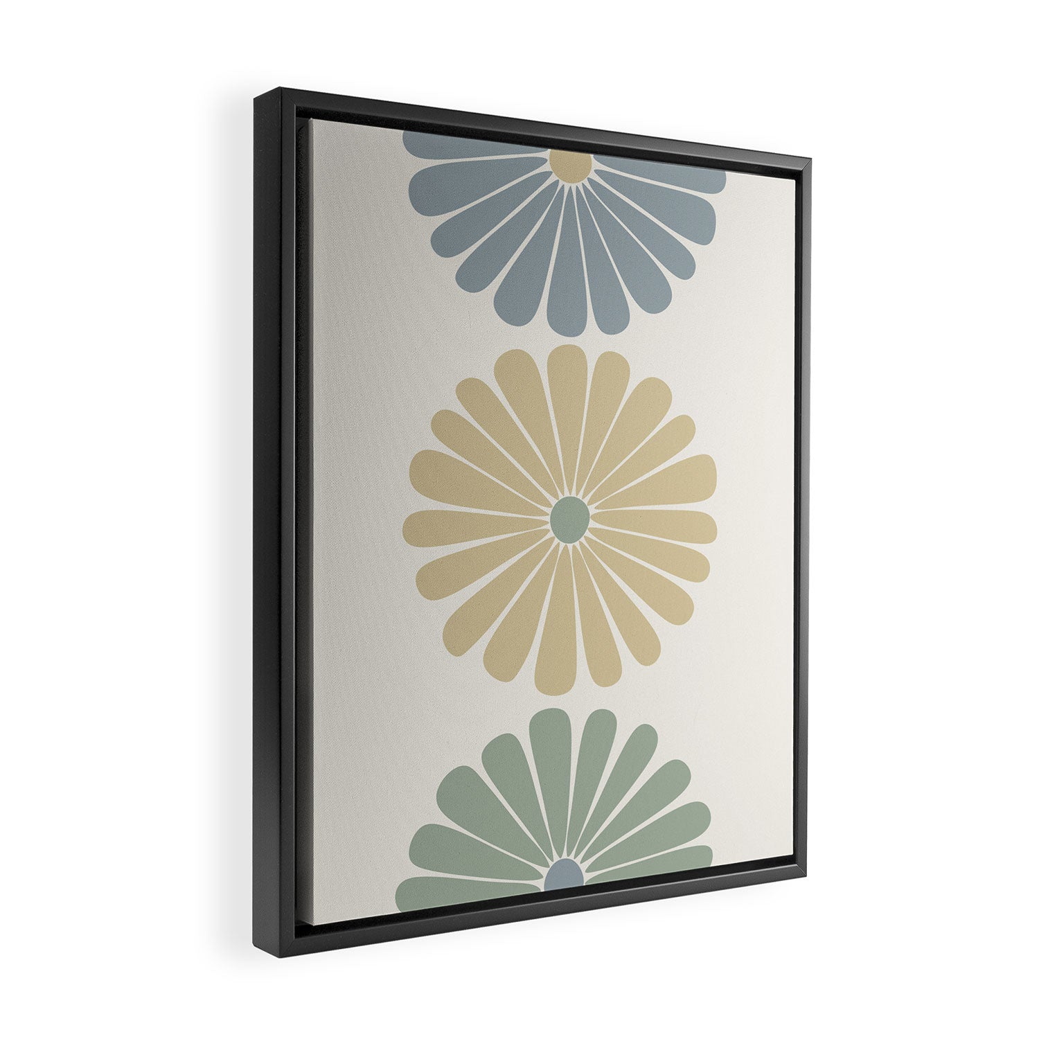 Retro Summer Daisies II Framed Canvas Print Gallery Image 2