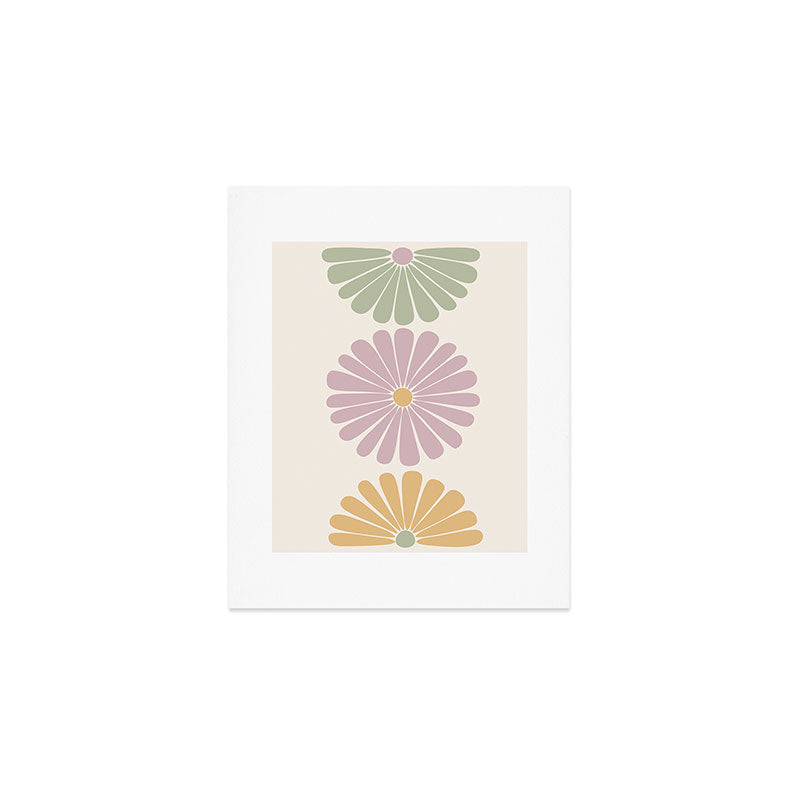 Retro Summer Daisies III Art Print Gallery Image 1