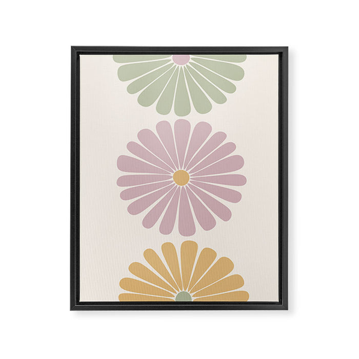 Retro Summer Daisies III Framed Canvas Print Gallery Image 1