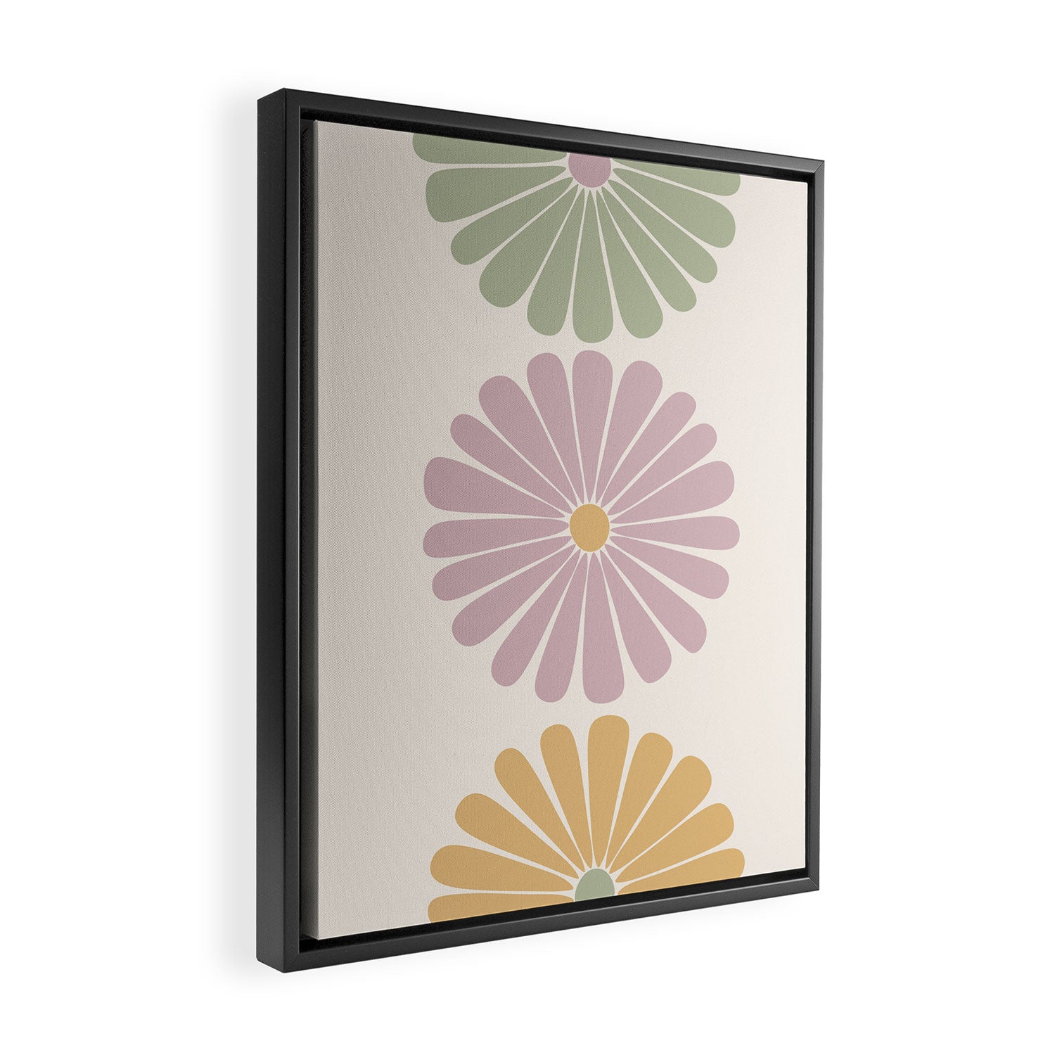 Retro Summer Daisies III Framed Canvas Print Gallery Image 2