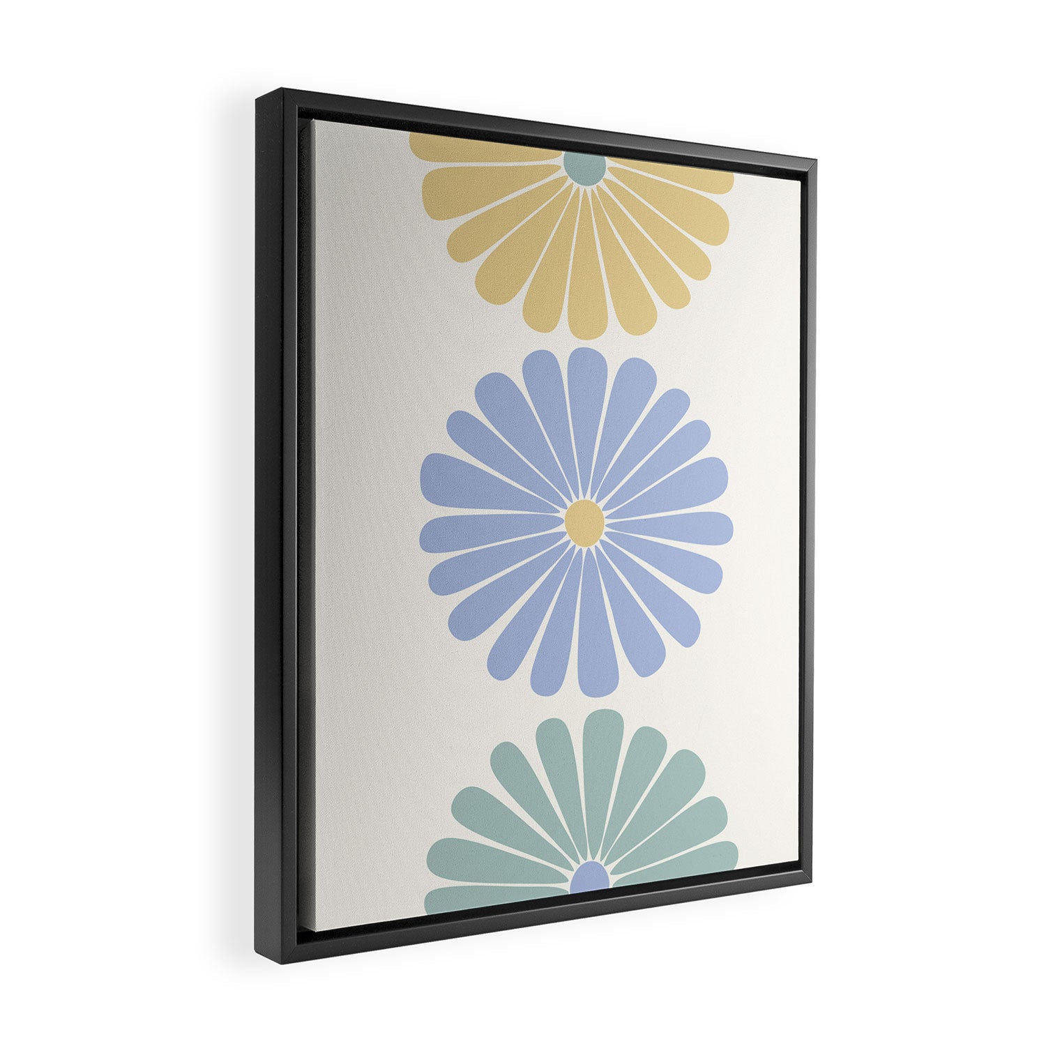Retro Summer Daisies IV Framed Canvas Print Gallery Image 2
