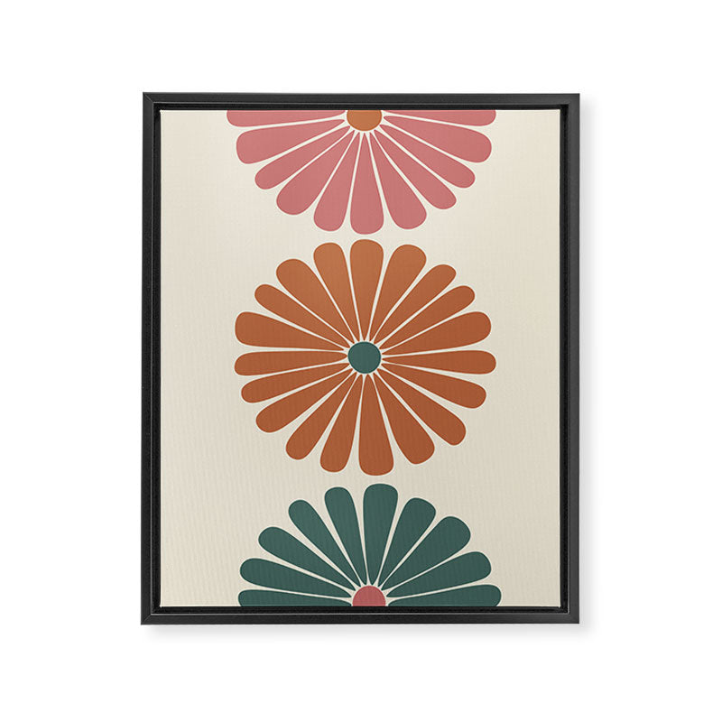 Retro Summer Daisies IX Framed Canvas Print Gallery Image 6