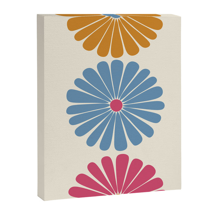 Retro Summer Daisies V Canvas Print Gallery Image 1