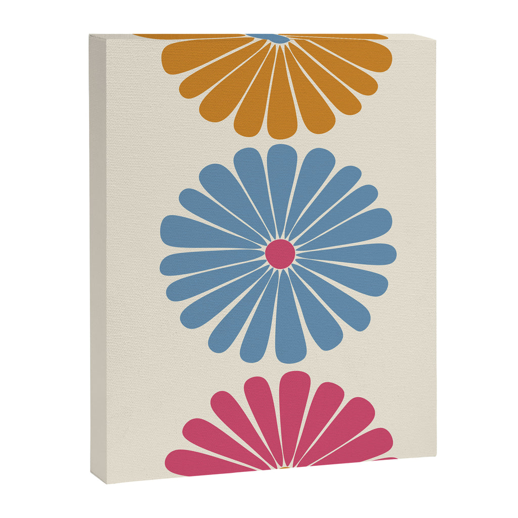 Retro Summer Daisies V Canvas Print Gallery Image 6