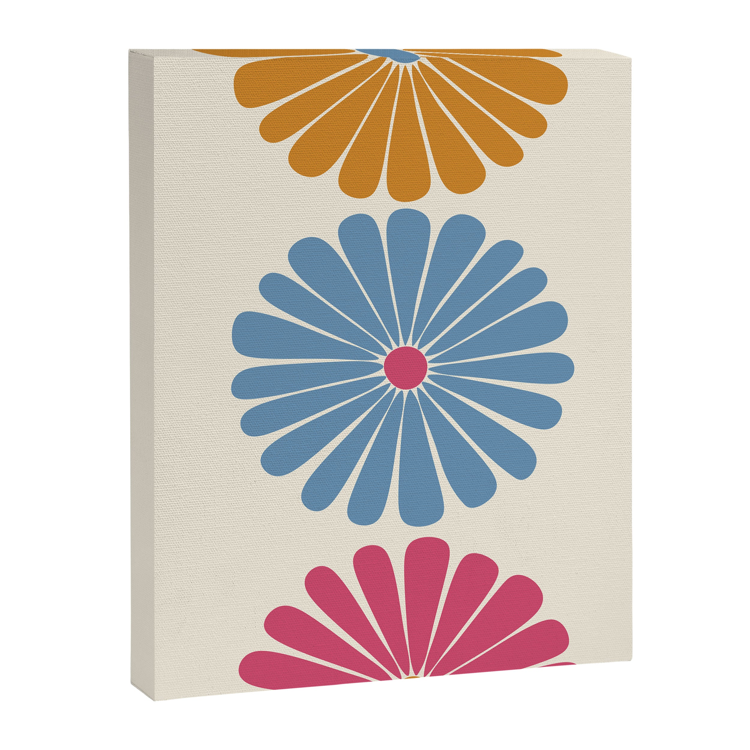 Retro Summer Daisies V Canvas Print Gallery Image 6