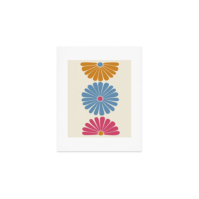 Retro Summer Daisies V Art Print Gallery Image 1