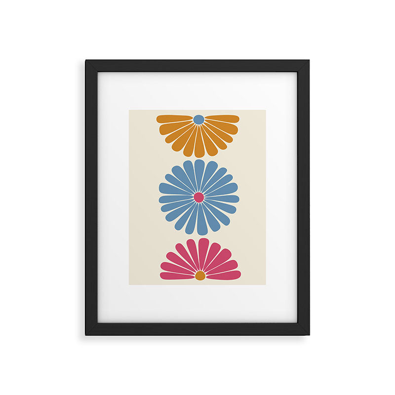 Retro Summer Daisies V Framed Art Print Gallery Image 5
