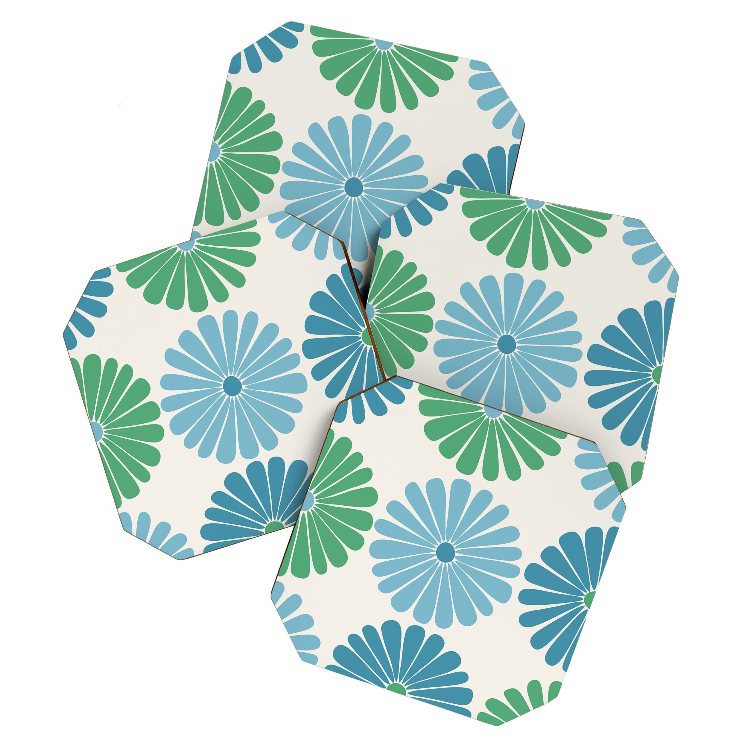 Retro Summer Daisies VI Coaster Gallery Image 1