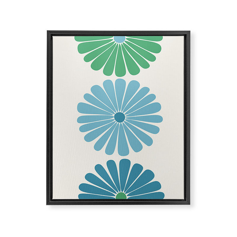 Retro Summer Daisies VI Framed Canvas Print Gallery Image 6