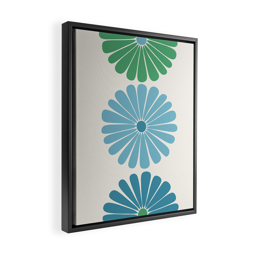 Retro Summer Daisies VI Framed Canvas Print Gallery Image 2