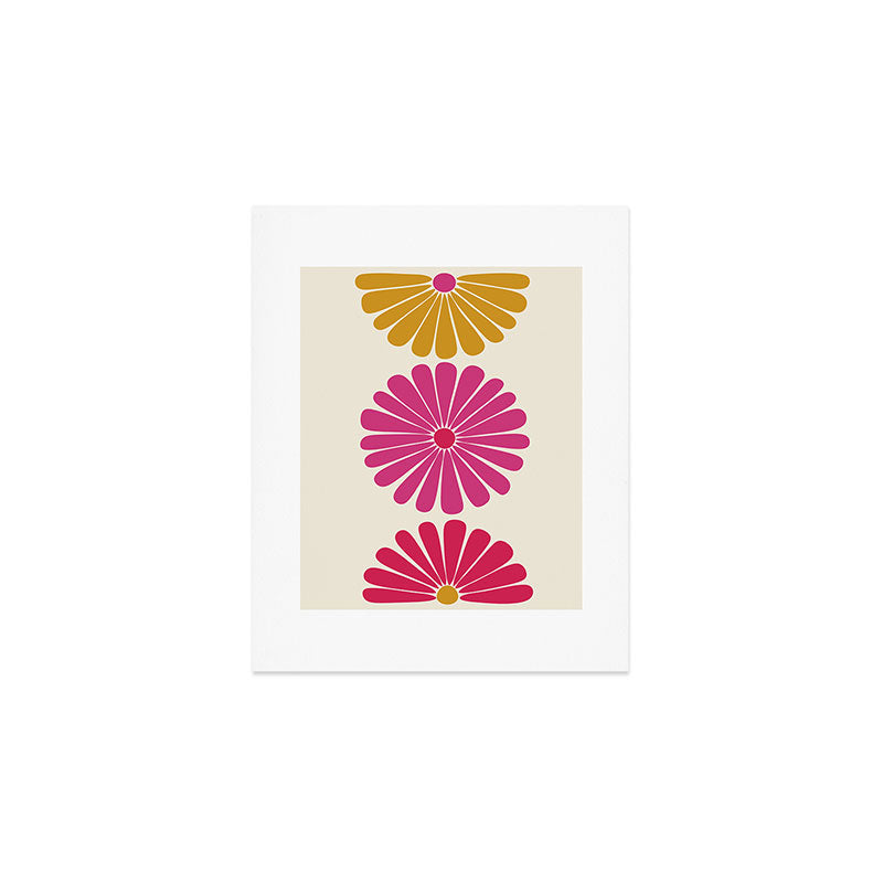 Retro Summer Daisies VII Art Print Gallery Image 1
