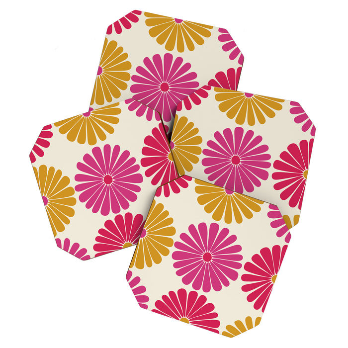 Retro Summer Daisies VII Coaster Gallery Image 1