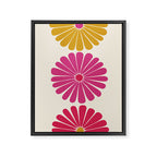 Retro Summer Daisies VII Framed Canvas Print Gallery Image 6