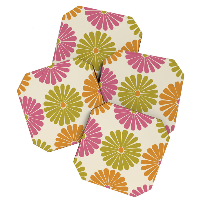 Retro Summer Daisies VIII Coaster Gallery Image 1
