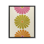 Retro Summer Daisies VIII Framed Canvas Print Gallery Image 6