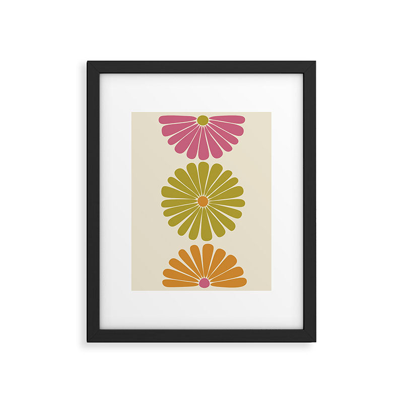 Retro Summer Daisies VIII Framed Art Print Gallery Image 5
