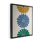 Retro Summer Daisies X Framed Canvas Print Gallery Image 2