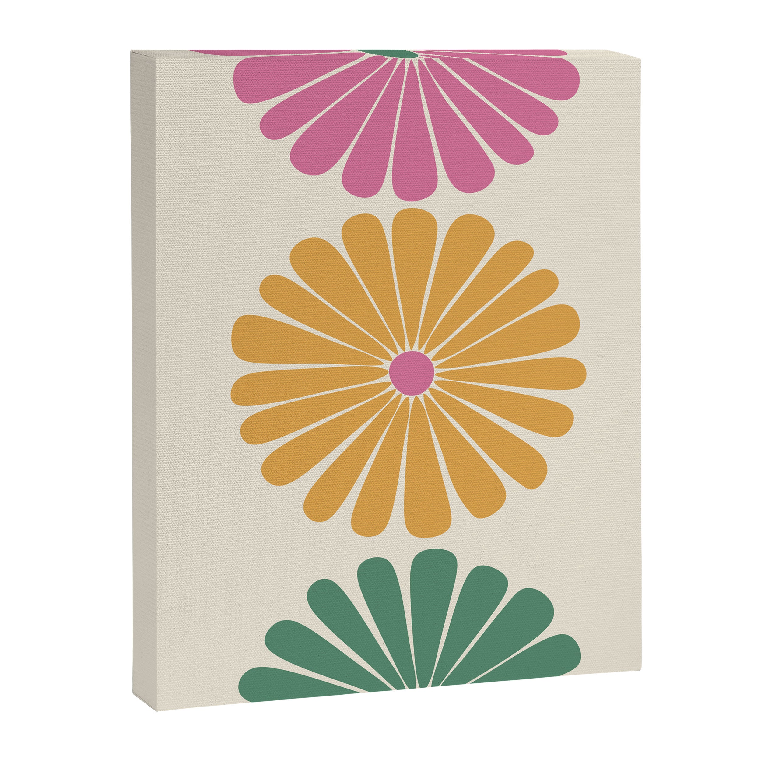Retro Summer Daisies XI Canvas Print Gallery Image 6