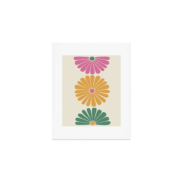 Retro Summer Daisies XI Art Print Gallery Image 1