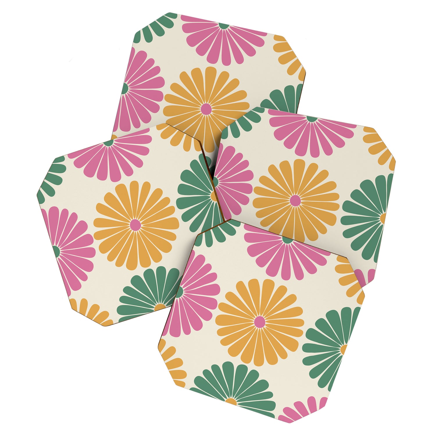 Retro Summer Daisies XI Coaster Gallery Image 1
