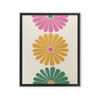 Retro Summer Daisies XI Framed Canvas Print Gallery Image 6