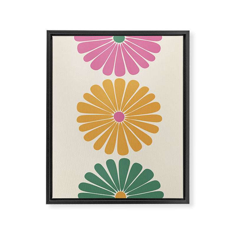 Retro Summer Daisies XI Framed Canvas Print Gallery Image 6