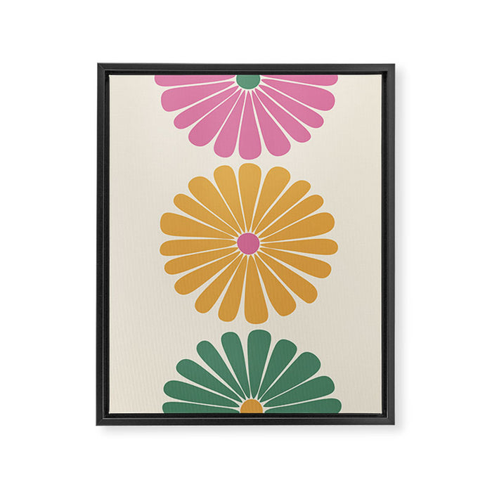 Retro Summer Daisies XI Framed Canvas Print Gallery Image 1