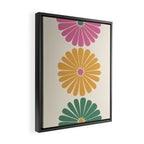 Retro Summer Daisies XI Framed Canvas Print Gallery Image 2