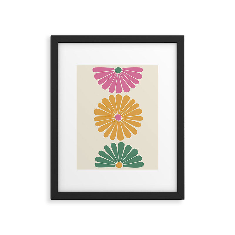 Retro Summer Daisies XI Framed Art Print Gallery Image 5
