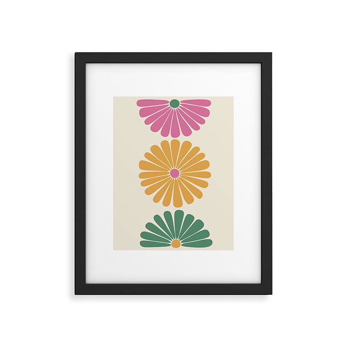 Retro Summer Daisies XI Framed Art Print Gallery Image 1