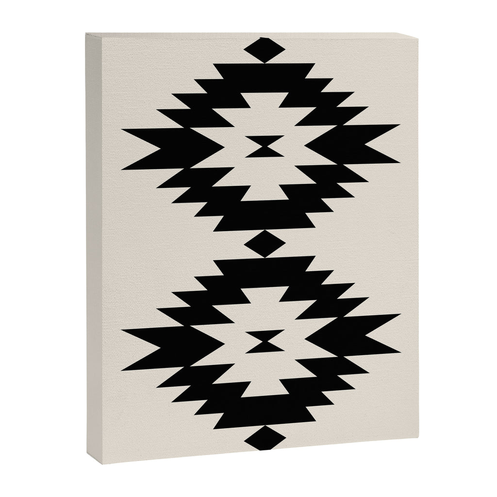 Southwestern Minimalism - Black Neutral Beige Canvas Print Gallery Image 6