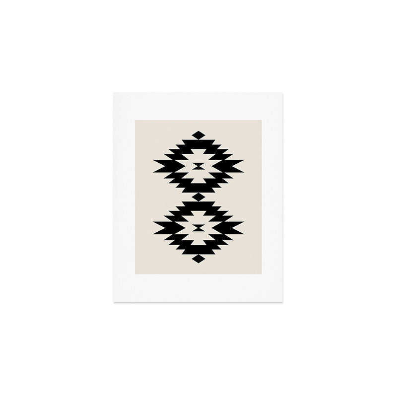 Southwestern Minimalism - Black Neutral Beige Art Print Gallery Image 1