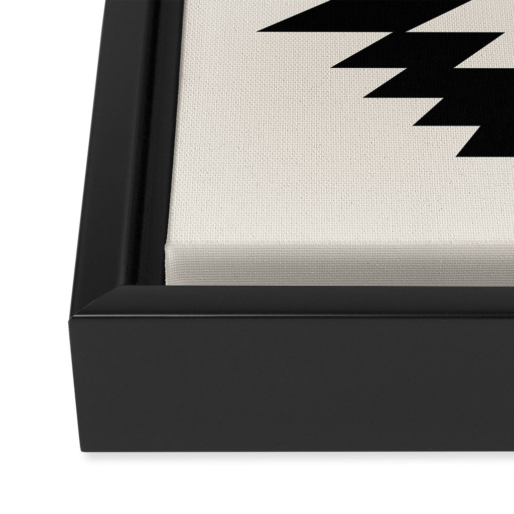 Southwestern Minimalism - Black Neutral Beige Framed Canvas Print Gallery Image 3