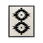 Southwestern Minimalism - Black Neutral Beige Framed Canvas Print Gallery Image 6