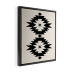 Southwestern Minimalism - Black Neutral Beige Framed Canvas Print Gallery Image 2