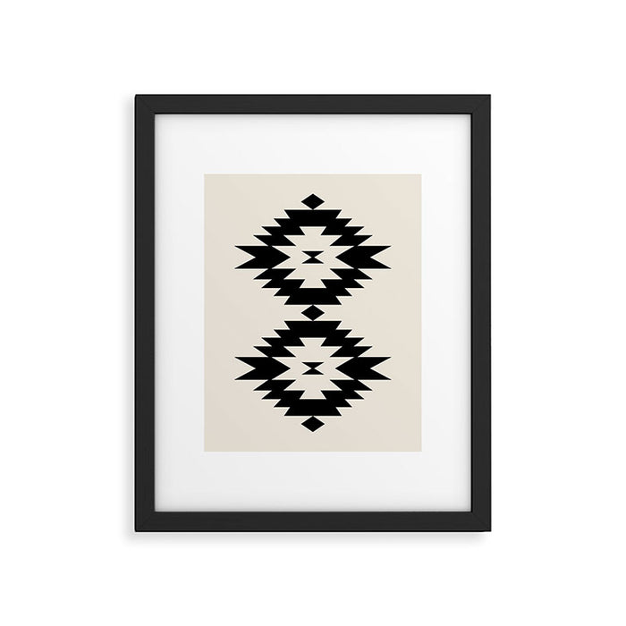 Southwestern Minimalism - Black Neutral Beige Framed Art Print Gallery Image 1