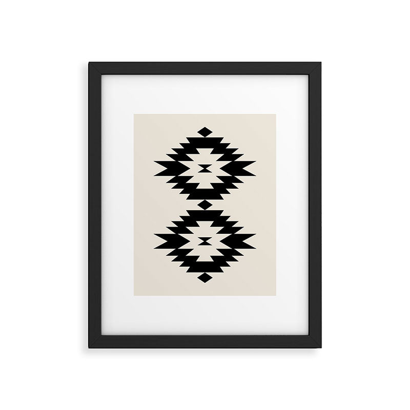 Southwestern Minimalism - Black Neutral Beige Framed Art Print Gallery Image 5