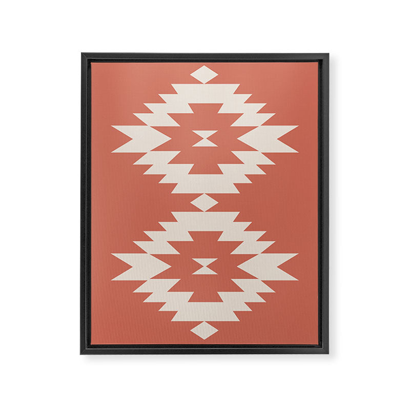 Southwestern Minimalism - Bright Coral Red Framed Canvas Print Gallery Image 8