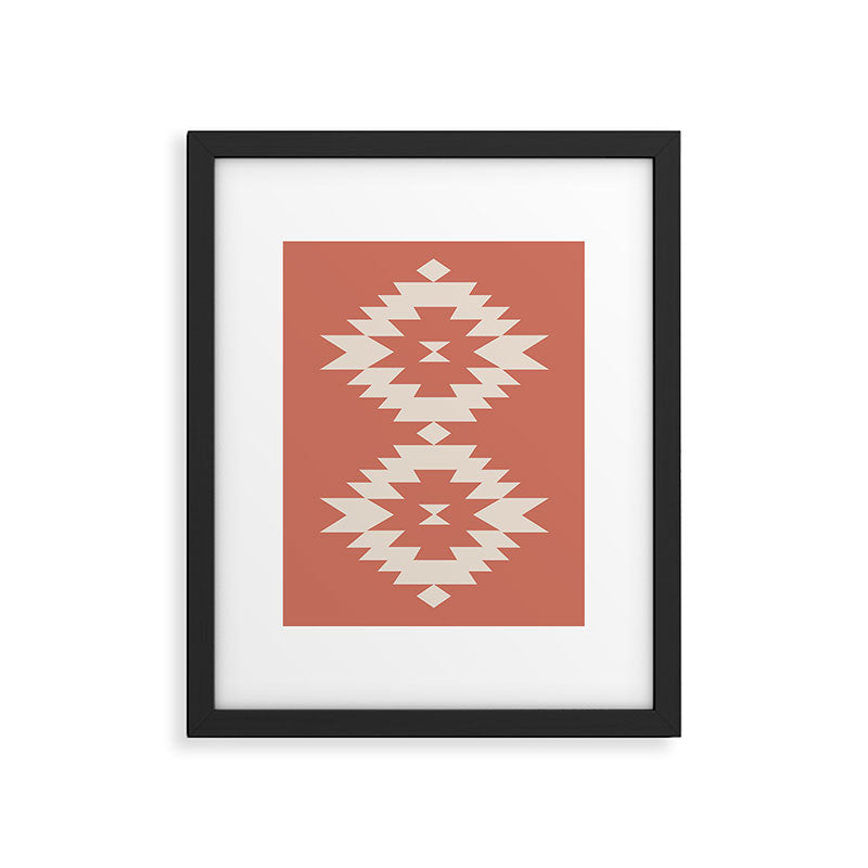Southwestern Minimalism - Bright Coral Red Framed Art Print Gallery Image 6