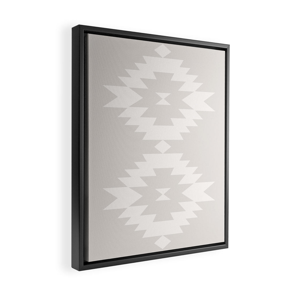 Southwestern Minimalism - Neutral Off White Framed Canvas Print Gallery Image 2