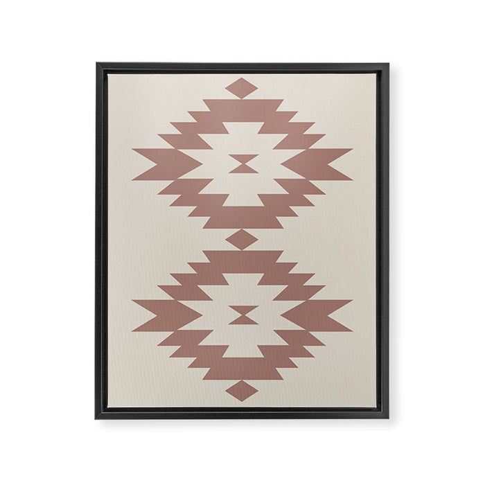 Southwestern Minimalism - Neutral Rose Beige Framed Canvas Print Gallery Image 1