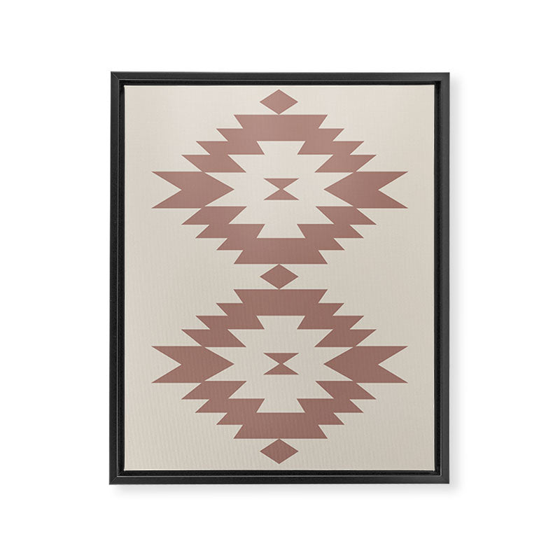 Southwestern Minimalism - Neutral Rose Beige Framed Canvas Print Gallery Image 8