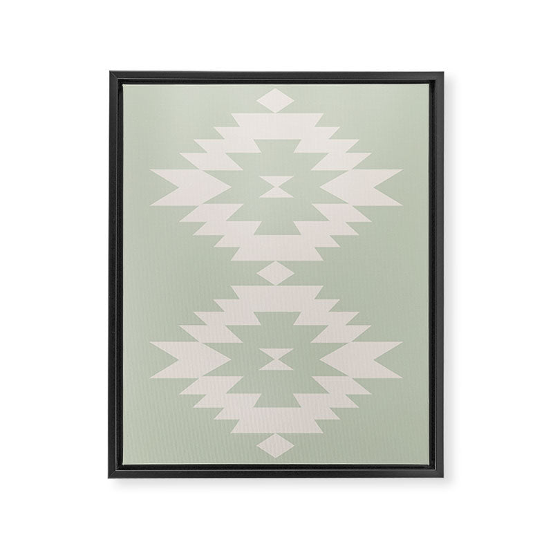 Southwestern Minimalism - Neutral Sage Green Framed Canvas Print Gallery Image 8