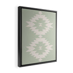 Southwestern Minimalism - Neutral Sage Green Framed Canvas Print Gallery Image 2