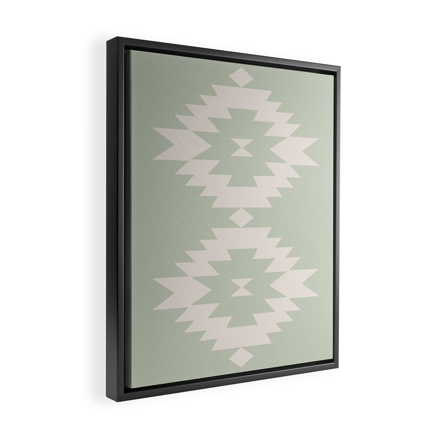 Southwestern Minimalism - Neutral Sage Green Framed Canvas Print Gallery Image 2